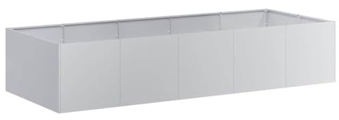 vidaXL Pflanzkübel 200x80x40 cm Verzinkter Stahl, Pflanzschale, Garten-Garten-Pflanzkübel, Outdoor-Pflanzgefäß, Hochbeet, Pflanzgefäß, Blumenkasten
