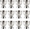 Ruikcoll Lot de 12 coquetiers en Acier Inoxydable avec Base, empilables, Porte-œufs (Argent)