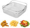 Cesta de repuesto para freidora de aire, cesta de malla de acero inoxidable con asa para freidora de aire y vaporera, cesta de freír para papas fritas, pollo y más