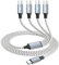 USB C Multi Charging Cable, Dual Type C Cable 1Pack 5FT, USB C Splitter with 4 Type-C Connectors,4 in 1 Multiple Nylon Braided Cable Compatible with iPhone 15 Pro Max/Samsung Galaxy/Tablets/Google.