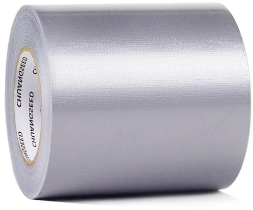 CHUANGSEED 1Rollen Grau Panzertape Silber 50m x 100mm –extra stark, Grau panzerband Silber Gewebe-Klebeband Wasserdichtes Reparaturband für innen & außen gewebeverstärktes Reparaturband