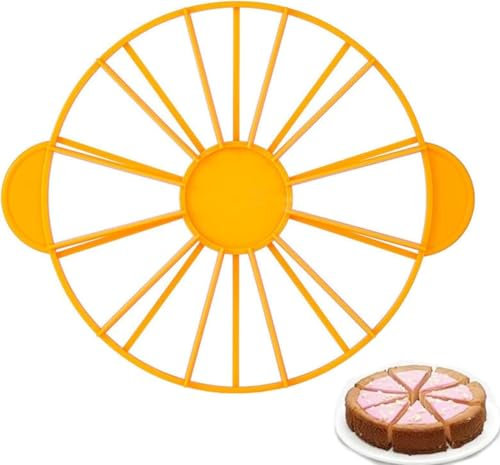 Round Cake Divider, Pie Slicer Marker, Cheesecake Cutter, Double Sided Cake Portion Marker, Cake and Pie 10/12 Portion Measurer for Cakes Up to 16-Inches Diamete