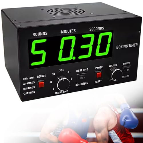 Timer Sport Minuteur Fitness Mural Minuterie D'intervalle de Boxe, Minuterie Numérique de Gymnastique, Minuterie de Course à LED, Minuteur de Sport pour Maison Garages L'extérieur,Green