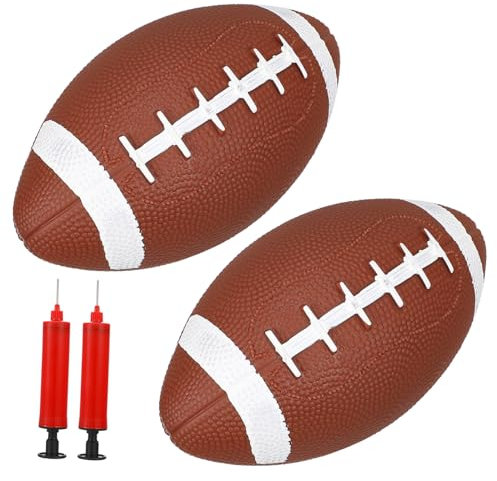 Kisangel 2stücke Rugbyball Für Junge Mädchen Wiederverwendbar Für Training Und Schulspiele Handgenähte Oberfläche Material Sicher Und Praktisch Für Junge Mädchen