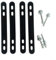 Fahrradkorb-Adapter, Halterung, Heckträgerhalter, Stahl-Montageset für Mountainbike, Elektrofahrrad, Klapprad, Roller, Zubehör (Silber)