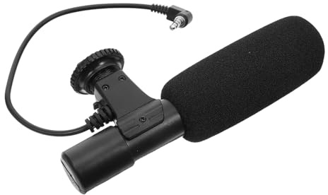 Microphone D'interview pour Caméra Dslr, en Abs Noir, Angle 90/120° | Compatibilité Téléphone et Tablette, Réponse en Fréquence Large, Captation Simple ou Multiple