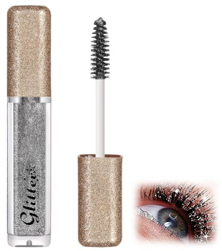 NHPY 1 Stück Lash Diamond Glitter Mascara – Glitzer Wimperntusche, Glänzende Wimperntusche mit Diamant Perlglanz für Atemberaubende, Lang anhaltende & Wasserdicht Wimpern, Charmante Augen Make-up