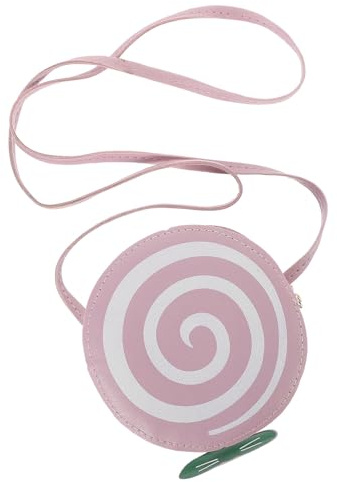 HOLIDYOYO Modische Damen Schultertasche Pu mit Runder Form und Zitrone Tasche Design Kleine Lollipop Crossbody Tasche zum Shopping und Strand