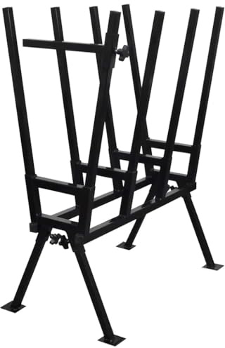 Sägebock aus Stahl, klappbarer Holzsägebock für Kettensägen, höhenverstellbarer Arbeitsbock, belastbar bis 400 kg, stabil und pulverbeschichtet