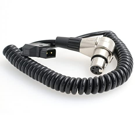 Eonvic D - TAP macho a cable de bobina de alimentación de 4 Pines XLR hembra para el monitor de campo lógico de televisión hive Wasp 100 de Sony Venecia f55 blackmagic Ursa mini pro Panasonic variam