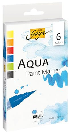 KREUL Aquarellstifte-Set Sola Goya Aqua Paint Marker 6er-Set Pinselstifte Aquarellstifte Malstifte Künstler