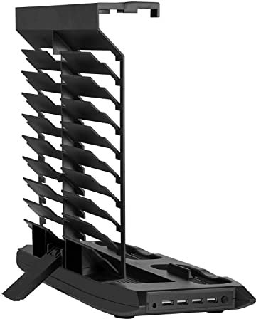 OSTENT USB-Ladegerät-Ladestation-Kraftwerk-Ventilator-Kühler-vertikaler Stand-Disketten-Speicher für Xbox-eins X-Konsole