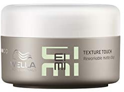 Wella Professionals EIMI Texture Touch Reworkable Matte Hair Styling Clay with Light, Flexible Hold, Hold Level 2, 75ml