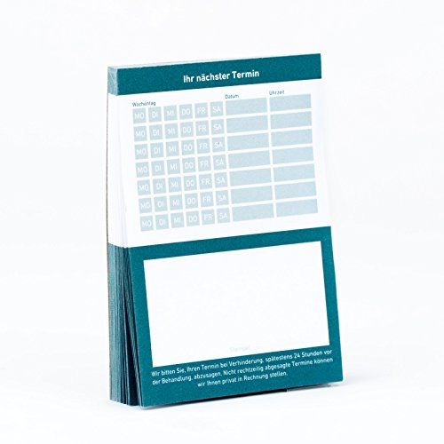 10 x Terminblock Terminblöcke Terminzettel nächster Termin für Ärzte, Kosmetiker, Frisör & Co 10 x 50 Blatt (blau)