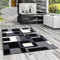 Pergamon Teppich Modern Trendline Schwarz Grau Retro 5 Größen