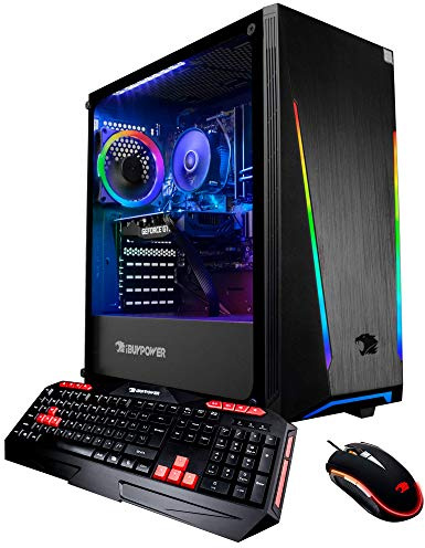 iBUYPOWER Trace2 9250 Gaming PC Desktop (Intel Core i7-9700F 3.0GHz, NVIDIA GeForce GTX 1660 Ti 6GB, 16GB DDR4, 240GB SSD, HDD 1TB, WiFi & Win 10 Home) Nero