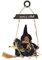 Vobor Halloween Hexe Dekoration Fenster zum Aufhängen Halloween Dekoration Hexe Figur Halloween Ornament Baum Dekoration (schwarz)