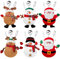 GUDOTRA 6PCS Bolsa para Cubiertos Navidad Cubiertos Tenedores Bolsas para Decoración Mesa Navidad (Estilo5 6pcs)