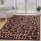 Carpeto Rugs Kurzflor Teppich Tierfell Optik Tiere Motiv Animal Print Muster - Bettvorleger Teppich für Wohnzimmer Schlafzimmer Esszimmer Braun 200 x 300 cm