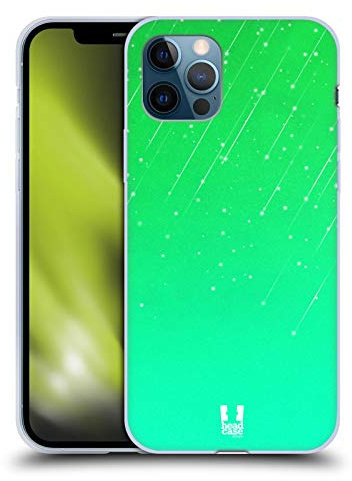 Head Case Designs Grün Neon Regen Schatten Gelhülle [Militärischer Schutzgrad] Kompatibel Mit Apple iPhone 12 / iPhone 12 Pro Und Kompatibel Mit MagSafe