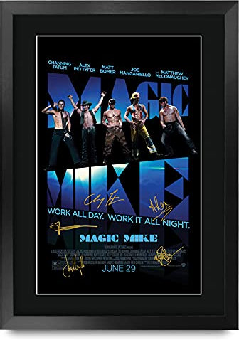 HWC Trading FR A3 Magic Mike Channing Tatun Gifts Bedrucktes Poster mit Autogramm für Film-Fans – A3 gerahmt