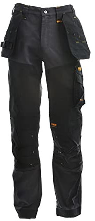 DEWALT Memphis Stretch Trouser 40W 33L Black/Grey
