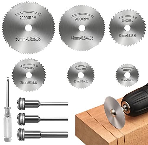 shengbenhao Hochgeschwindigkeitsstahlklingen für Rotationswerkzeug, Scheibenbohrer, Miniatur-Kreissägeblätter zum Schneiden von Holz, Kunststoff und Metall (Ein Schraubenzieher)