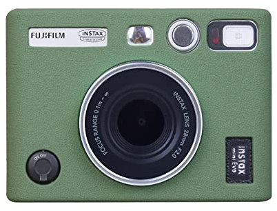 MUZIRI KINOKOO Tasche für Instax Mini EVO aus Silikon – leichtes, weiches Gummi, einfach zu tragen, kompatibel mit für Fuji Instax Mini EVO Sofortbildkamera - Grün