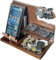 HMA LIVING Regali per gli uomini Docking Station telefono in legno portachiavi portafoglio stand orologio organizzatore uomo regalo marito moglie anniversario per papà compleanno maschio idea gadget