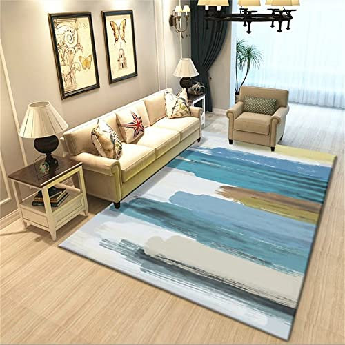RUGMRZ Bodenbelag Für Balkon Wohnzimmer, Büro, Klassenzimmer, einfaches Schlafzimmer dick blau Wohnzimmer Kamin Teppich kurzfloorteppiche bodenbelag für Balkon Zimmer deko modern teppich80x120CM