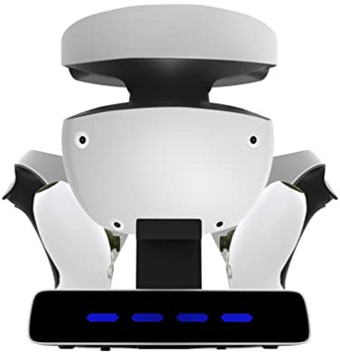 Stazione di ricarica compatibile per controller PSVR2/PS5, stazione di ricarica, supporto per cuffie VR per PS VR2 Move Showcase VR Accessori