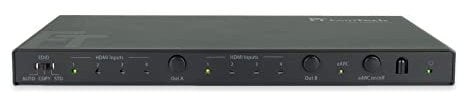 FeinTech VAX04201 HDMI eARC Pass Matrix Switch 4x2 für Soundbar und 2 Displays 4K 60Hz Dolby Vision Atmos