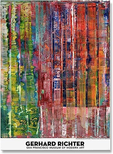 LVTFCO Gerhard Richter Poster Ausstellung Wandkunst Gerhard Richter druckt Gerhard Richter Leinwandgemälde für Zuhause Wanddekoration Bild 40x60cmx1 Kein Rahmen