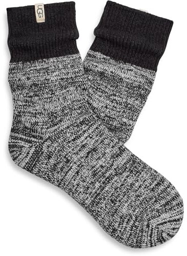 UGG Damen Rib Knit Slouchy Quarter, Schwarz, Einheitsgröße