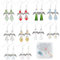SUNNYCLUE 1 Box DIY 10 Paar Weihnachtsengel Charms Bunte Schutzengel Flügel Perlen Ohrringe Herstellung Starter Kit Herzperlen Rot Grün Glasperlen Perlen Für Die Schmuckherstellung Perlenkits Frauen