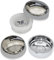 10, Medium Snap-On Electroplated Chrome Two Piece Dome Decorative Screw Cover Caps - 6g-8g