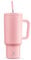 Meoky 40 oz Tumbler with Handle and Straw, Tumbler with Lid and Straw, Insulated Stainless Steel Travel Mug, 100% Leak-proof, Keeps Cold for 34 Hours or Hot for 10 Hours (Blush)