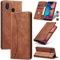 Jasonyu Case for Samsung Galaxy A20E Leather Wallet Flip Cover with Card Holder,Kickstand, Magnetic Closure,TPU Shockproof Phone Case Compatible with Samsung A20E (Brown)