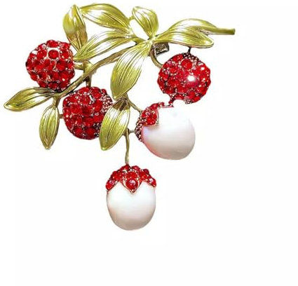 Broches 2 Pièces De Broche De Fruits De Litchi Costume D’Épingle Corsage Pour Femmes