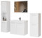 PIASKI Conjunto de Muebles de baño Roma, Juego de Muebles de baño con Lavabo Incluido, Muebles de baño Colgantes, Muebles Modernos (Blanco Ondulado)