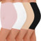 AURUZA Lot de 4 Short Leggings Sport Femme sous Jupe ou Robe Anti-frottement Pantalons de Cyclisme pour Femme Legging Court sans Couture Boxer Short Sécurité (Noir Blanc Nude Rose, XXL)