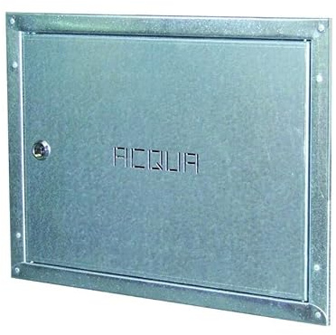 Wasserzähler Tür mit verzinktem Blech bündig Rahmen H400mm x B500mm - Idrhaus
