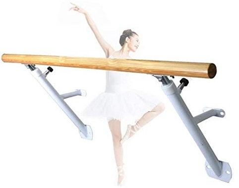 Studio-Ballettstange, Mobile Ballettstange mit rutschfestem Fuß, freistehende, verstellbare Tanzstäbe für Kinder und Erwachsene (Größe: 150 cm)