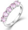 YL Bague de naissance pour femme en argent sterling 925 avec zircone cubique 5A - Bague d'éternité empilable - Cadeau pour femme, mère, petite amie, Argent argentée 10 octobre, tourmaline rose,