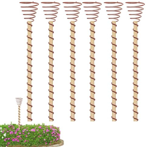 Electroculture Plant Stakes - 6 12 Inch Copper Coil Antennas | Copper Wire Stakes for Gardening, Electrical Culture Support for Fruits, Vegetables, Indoor Outdoor Plants Growth, Decorative Copper