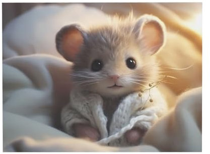 POEZJZW Leinwand-Poster, Motiv: Nerdy Mouse Boy, moderne Dekoration, Bilder für Wohnzimmer, Schlafzimmer, Büro, ungerahmt (30 x 40 cm)