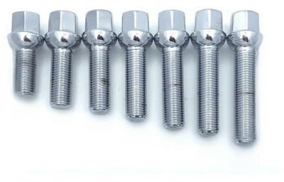 REHOSE 10 stücke M14x1.5 Auto Radschrauben Gewindelänge 35mm/40mm/45mm/50mm Lug Bollts Ball Seat Studs Splitter(50mm 10pcs)