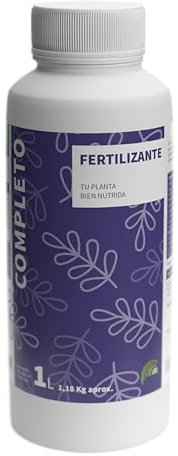 Fertilizante Completo líquido. Compuesto por NPK+Micronutrientes quelados por EDTA+ Aminoácidos. Abono plantas Interior,exterior,césped,cítricos,frutales,flores,Hierro,Calcio,Magnesio.1L