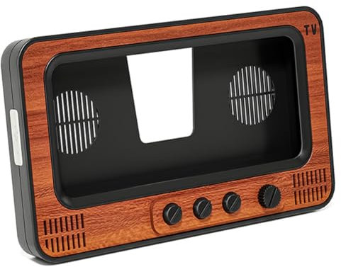 Baeroprki Retro TV Phone Holder Retro TV Style Stand with Speaker Phone Decoration for Desktop Bedroom Living Room