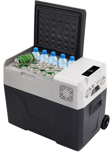 Furvveerr 30L Frigorifero per Auto con Compressore Frigorifero Elettrico Portatile Frigo da Viaggio 12V-14V/120V-240V Frigoriferi per Auto Frigo Gamma di Raffreddamento -20℃-20℃ per Campeggio,Camion